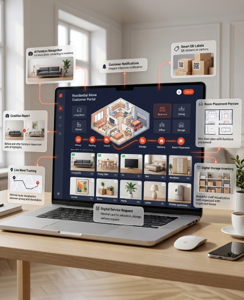 Web & Mobile System for residential and estate moves